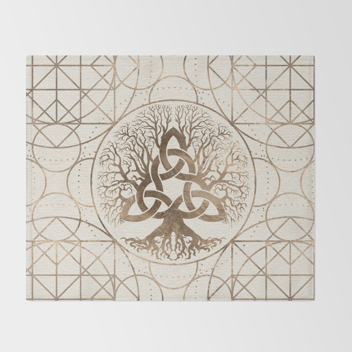 Tree Of Life Yggdrasil With Triquetra Pastel Gold Throw Blanket By K9printart Society6 Melodic/acidic goa trance from brussels, belgium. society6