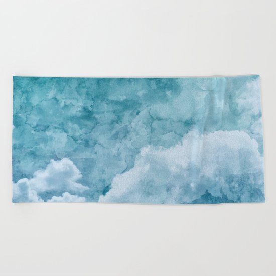 Over The Clouds Beach Towel