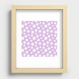 Daisy Pattern (lavender/white) Recessed Framed Print