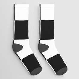 Black And White Checkered Design Socks