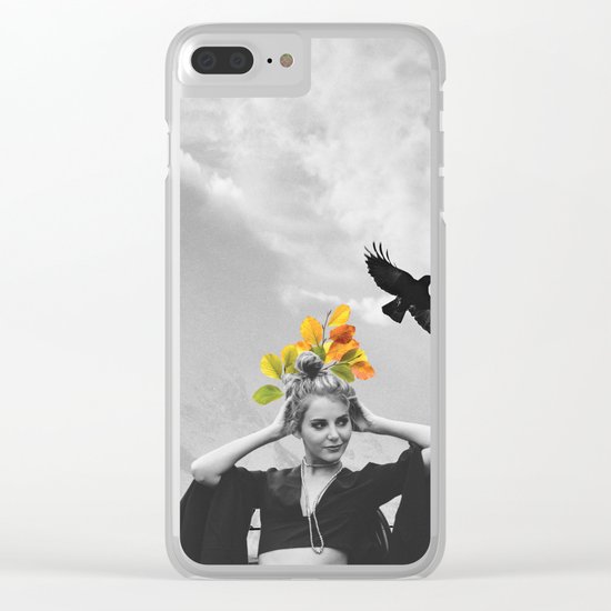CROW GIRL Clear iPhone Case