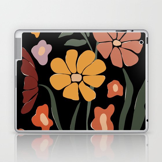 TROPICAL floral night Laptop & iPad Skin