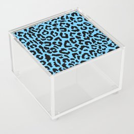 2000s leopard_black on blue Acrylic Box