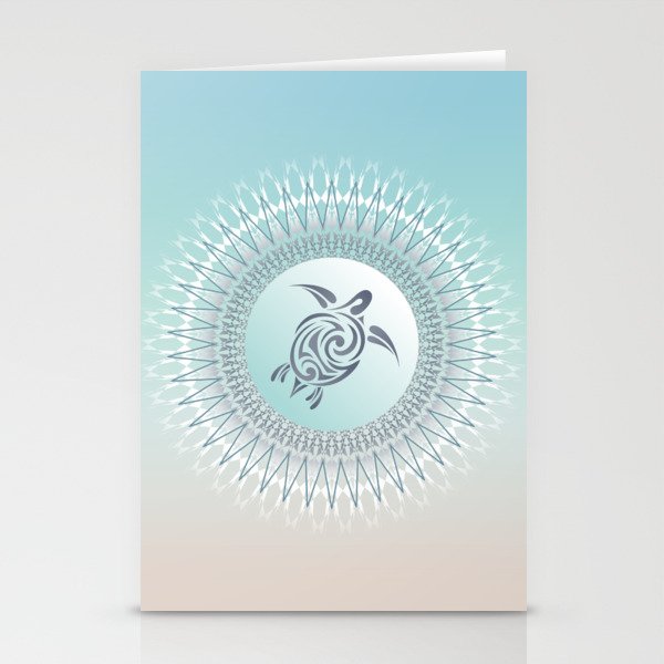 "Turtle Radiance" | Tropical Mandala 4  Stationery Cards