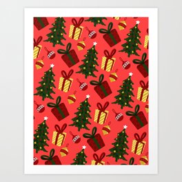 Christmas pattern  Art Print