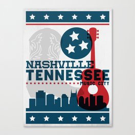 Nashville Tennessee Music City - Hatch Show Print Canvas Print