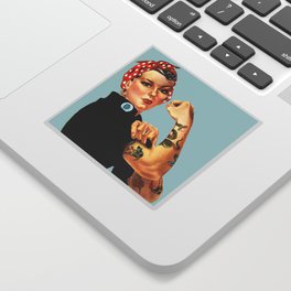 Tattooed Rosie the Riveter Sticker