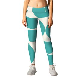 Verdigris Mid-Century Modern Geometric Leggings