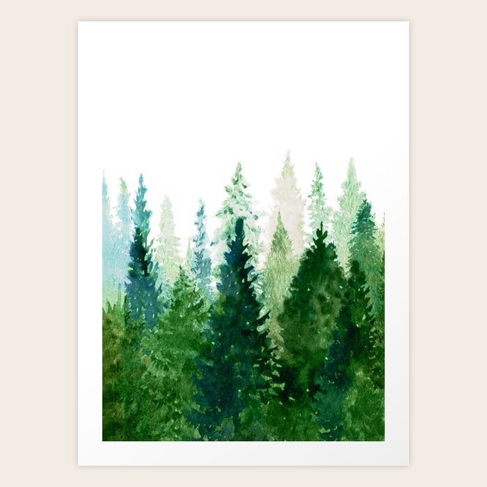 Pine Trees 2 Art Print by nadja1 | Society6