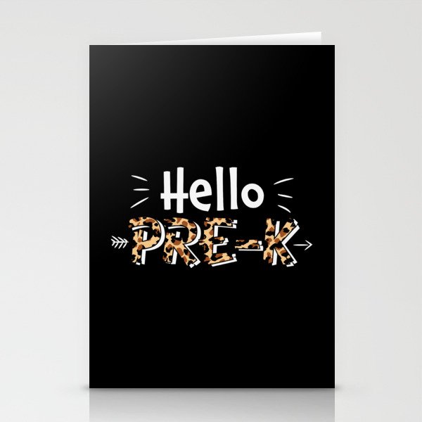 Hello Pre-K Back To School Stationery Cards