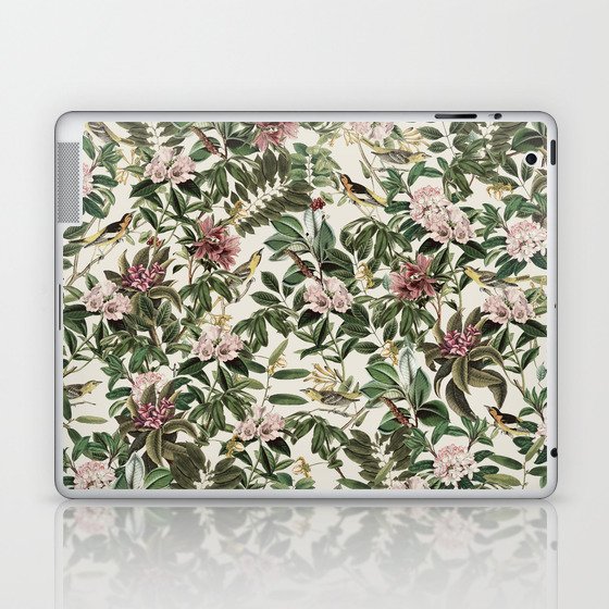 Eden Hand Illustrated Floral Pattern Laptop & iPad Skin