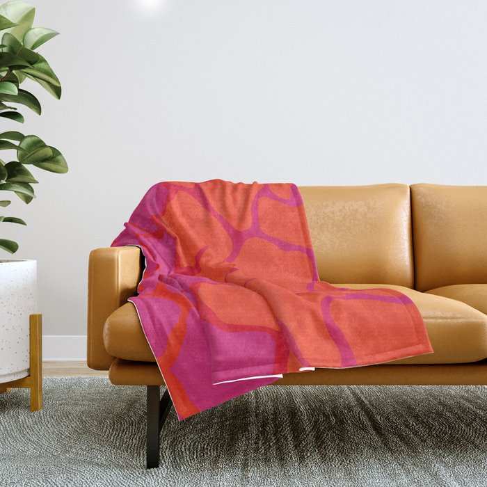 Pink patterned store throw blanket