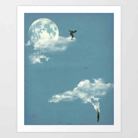 Skydivers Art Print