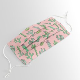 Cactus Pattern Pink Face Mask