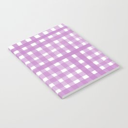 Pink Watercolour Farmhouse Style Gingham Check Notebook