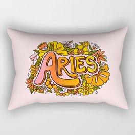 Aries Flowers Rectangular Pillow