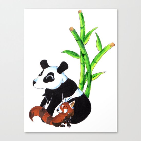 Panda Duo Canvas Print
