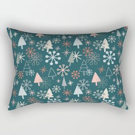 Boho Christmas Tree Pattern Rectangular Pillow