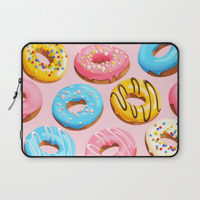 Doughnut Pink Modern Decor Laptop Sleeve