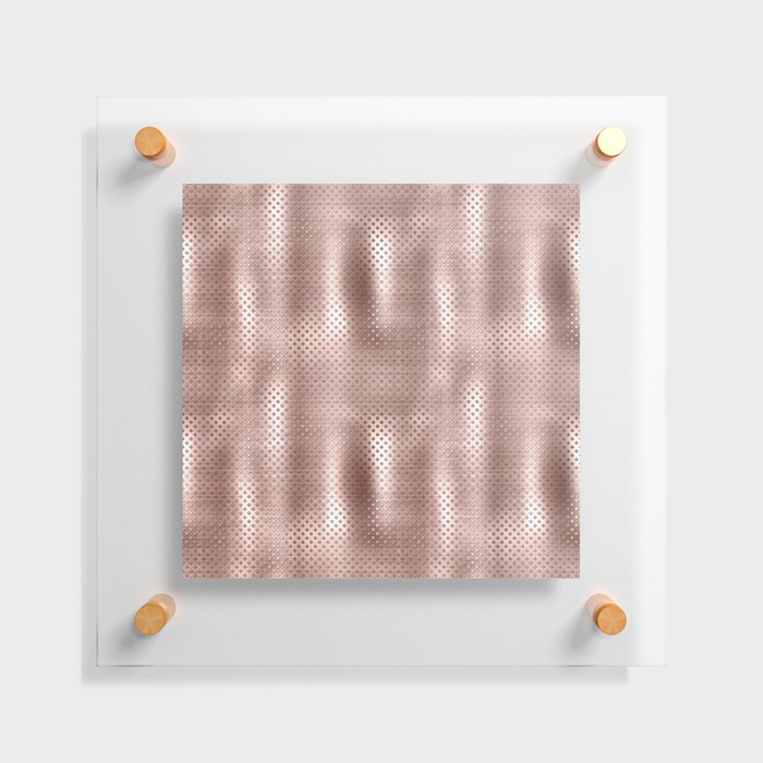 Rose Gold Brushed Metallic Texture Floating Acrylic Print