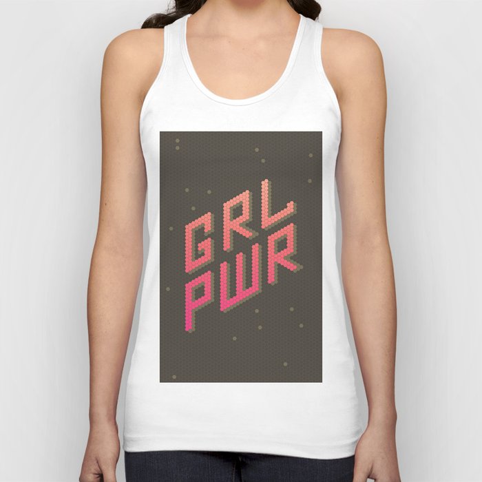 GRL PWR: Girl Power! Dark background Tank Top
