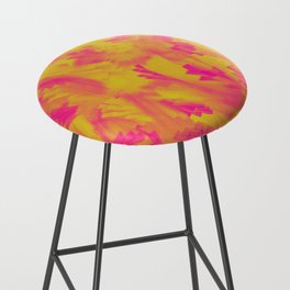"Tropical Reverie" - a design from the original line "MKLYNE" [hot pink&lime] Bar Stool