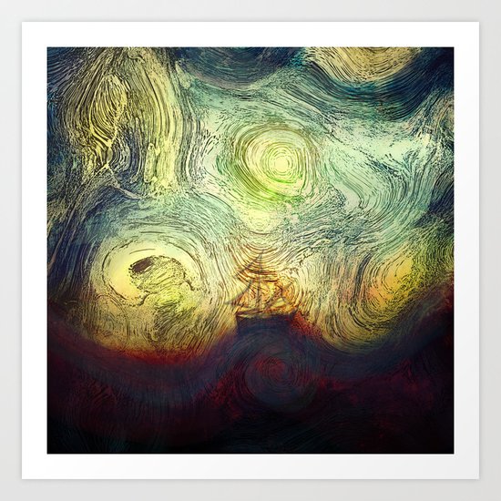 Starry sailing Art Print