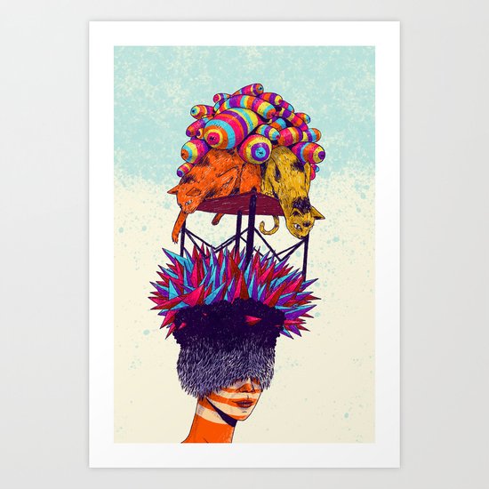 Full head Art Print