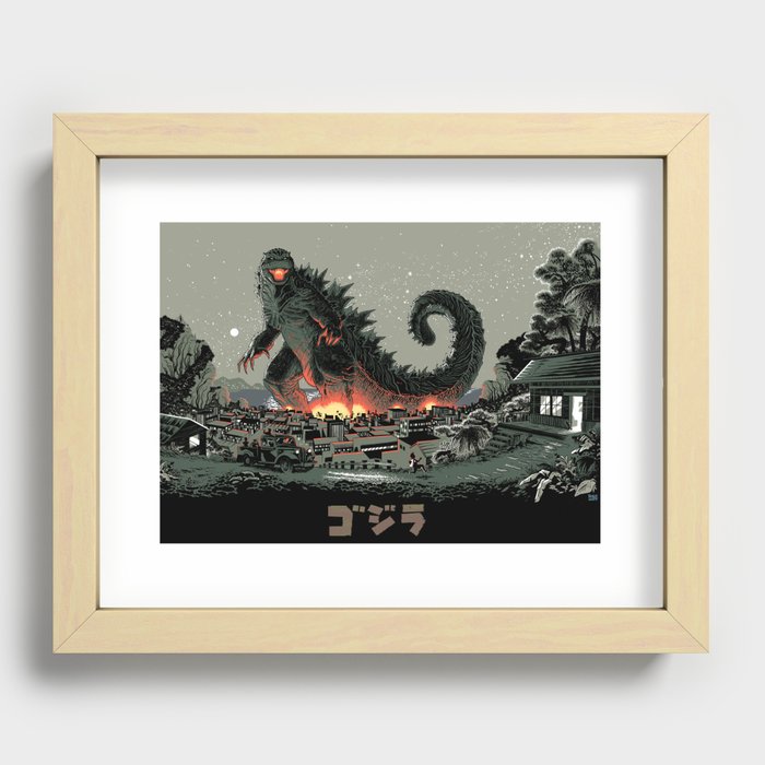 Godzilla - Gray Edition Recessed Framed Print
