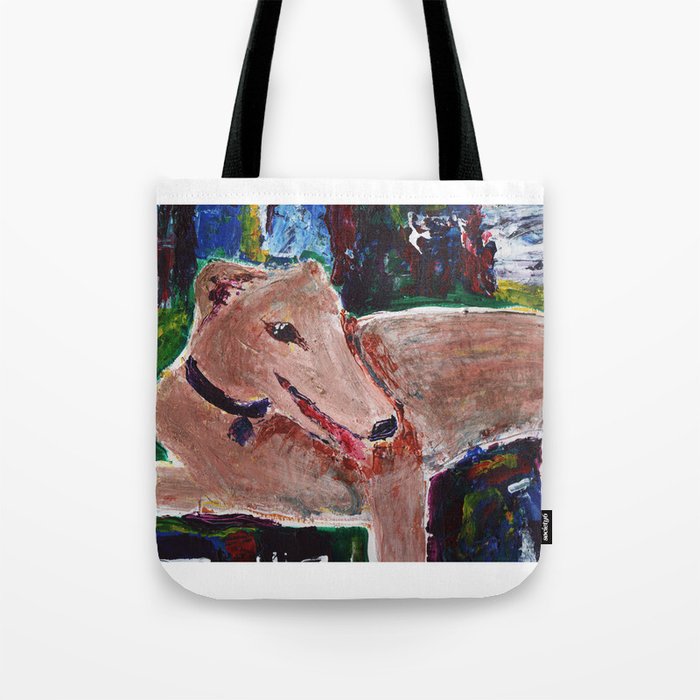 Achilles: Reclining Greyhound Tote Bag