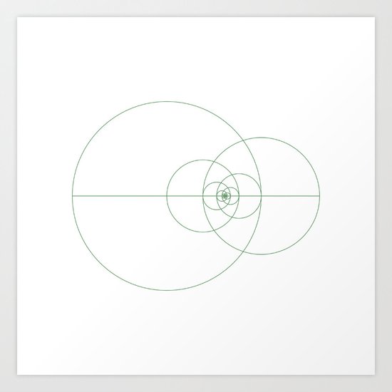 #373 Fibonacci orbits – Geometry Daily Art Print