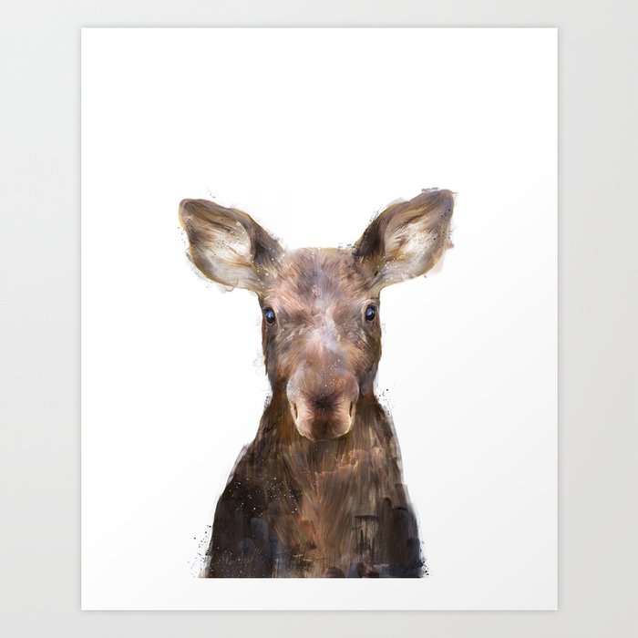 Little Moose Art Print
