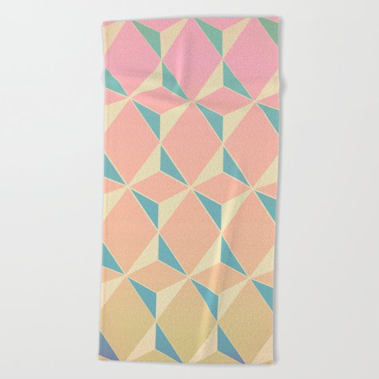 Triangles and Squares XI Beach Towel