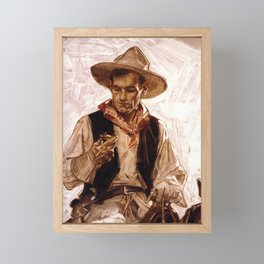 Cowboy Framed Mini Art Print