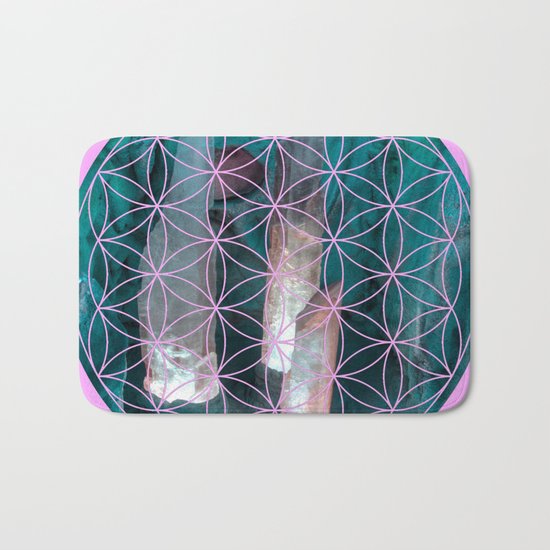 Crystal flower of life | Secret Geometry Bath Mat