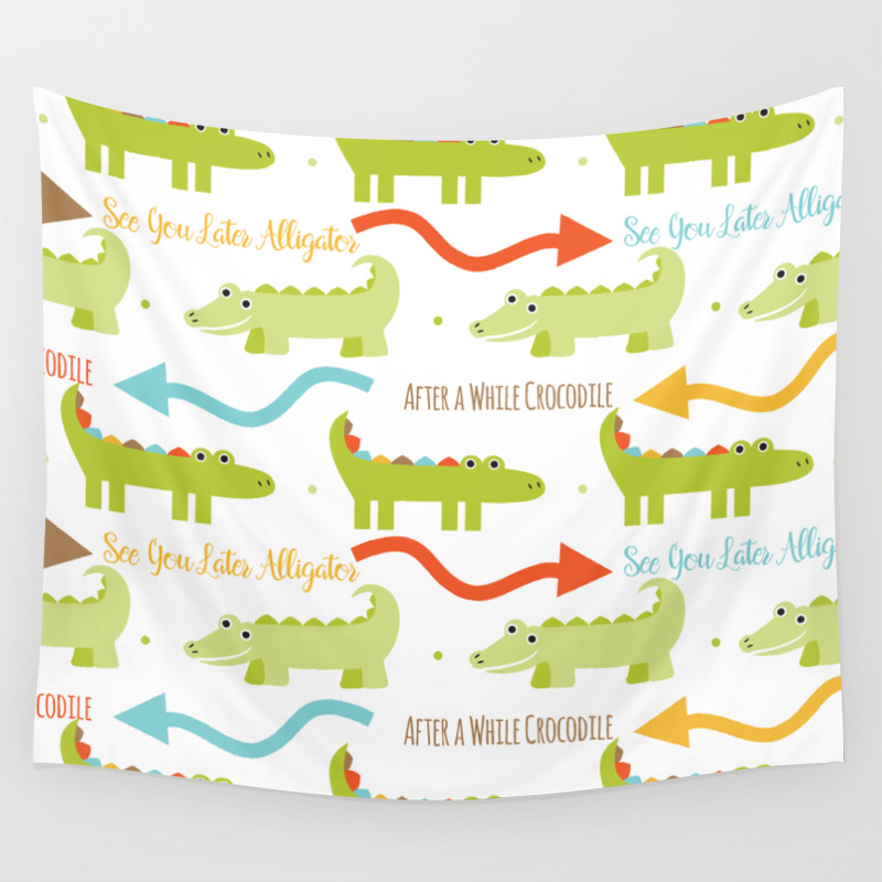 Alligators And Crocodiles With Quotes And Arrows Wall Tapestry By Peppermintcreek Society6 Alligators And Crocodiles With Quotes And Arrows Wall Tapestry By Peppermintcreek Society6