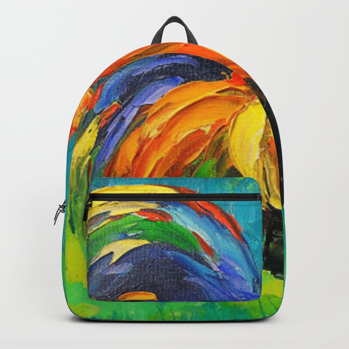Rooster Pattern Backpack