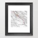 Pink Rose Gold Blush Metallic Glitter Foil On Grey Marble