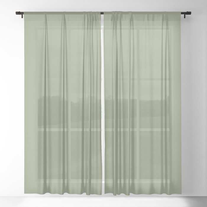 Artichoke Green Sheer Curtain By, Sheer Green Curtains