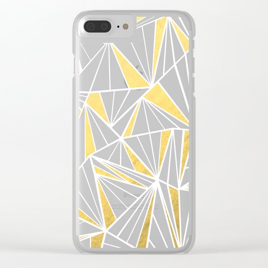 Ab Fan Zoom Gold Clear iPhone Case