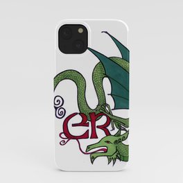 Celt Dragon - Green, Dark Green Wings iPhone Case