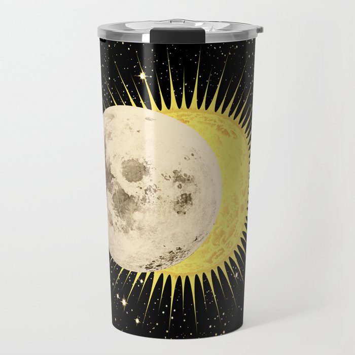 Imminent Eclipse Sun Moon & Stars Space Astronomy Cosmos Solar Lunar Travel Mug