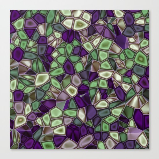 Fractal Gems 02 - Purples and Greens Canvas Print