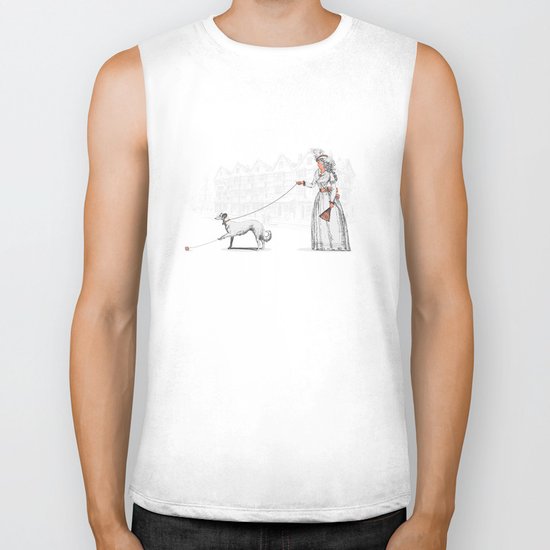 Walking The Dog Biker Tank