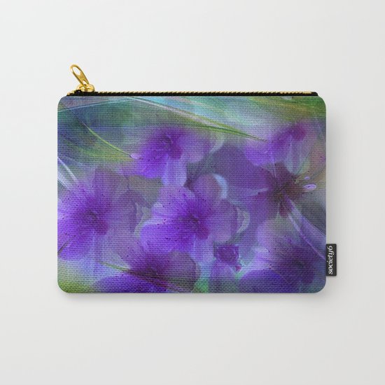 Violet Flower Garden Abstract Carry-All Pouch