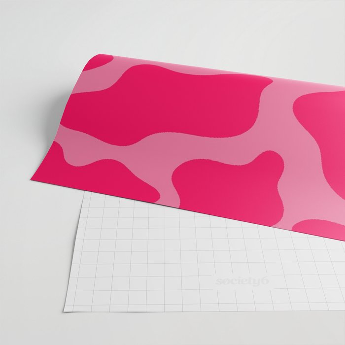 Pink Cow Print Wrapping Paper