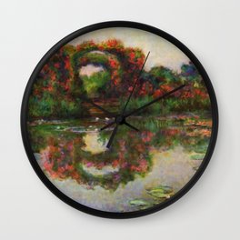 Claude Monet "Rose Arches at Giverny" Wall Clock