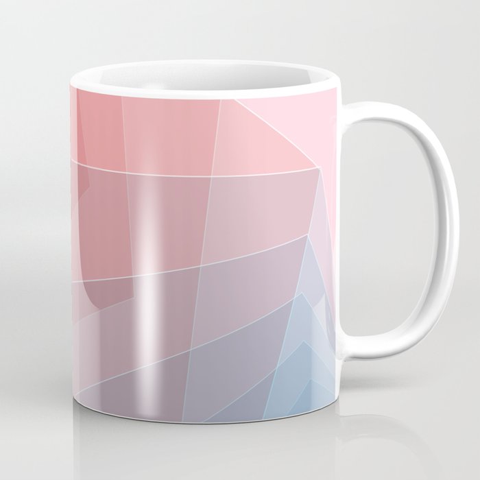Geometric Abstract pink and blue minimal Coffee Mug