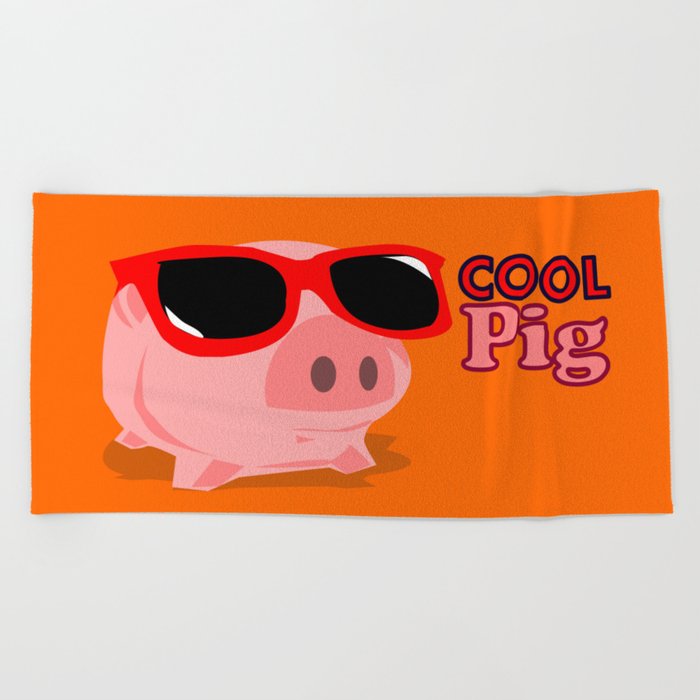 Cool Pig Beach Towel