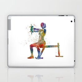 bodybuilding in watercolor Laptop Skin